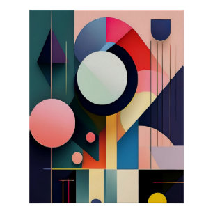 Vet Abstracte geometrische vormen - Modern Art Des Perfect Poster