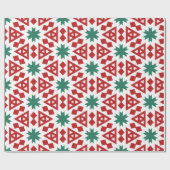 Vet Abstracte kerstbomen en krans Cadeaupapier (Vlak)