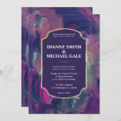 Vet Acryl Schilderij Bruiloft Uitnodiging (Voorkant / Achterkant)