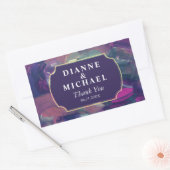 Vet acrylverf slaat de datum op rechthoekige sticker (Envelop)