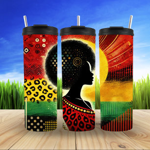 Vet Afrikaans silhouet art design Thermosbeker