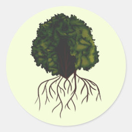 Vet Afro Beauty Digitale Collage Portret Ronde Sticker