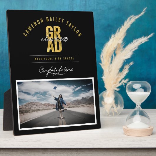 Vet AFSTUDEERDER Klasse van 2025 Foto Graduation P Fotoplaat (Zijkant)