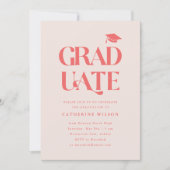 Vet Afstuderen Graduation Party Foto Roze Kaart (Voorkant)