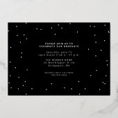 Vet afstuderen modern één foto-afstuderen folie uitnodiging (Achterkant)