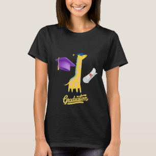 Vet Afstuderen Silhouet met Vliegend Pet Joy T-shirt