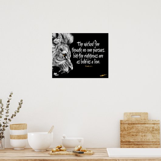 Vet als leeuw poster (Keuken)