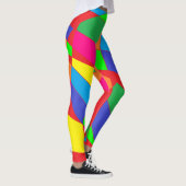 Vet als messing ontwerp chunky gekleurde leggings (Rechts)