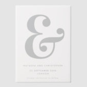 Vet Ampersand Overlay Sla de datum op Vellum Uitnodigingen (Voorkant)