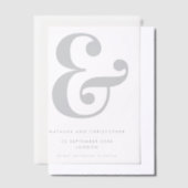 Vet Ampersand Overlay Sla de datum op Vellum Uitnodigingen (Offset)