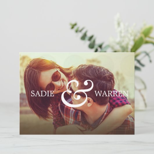 Vet Ampersand slaat de datumkaart op Save The Date (Staand voorkant)