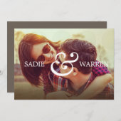 Vet Ampersand slaat de datumkaart op Save The Date (Voorkant / Achterkant)