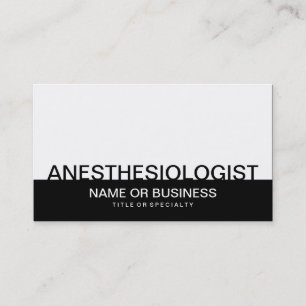 vet ANESTHESIOLOGIST Visitekaartje