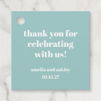 Vet Aqua Blue Retro Custom Wedding Bedankt