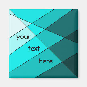 Vet aqua tones artstic magnet om personaliseren magneet