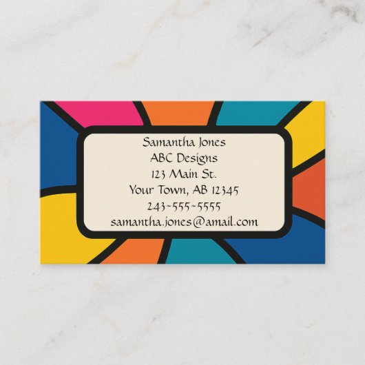 Vet, artistiek en levendig QR Code Visitekaartje (Voorkant)