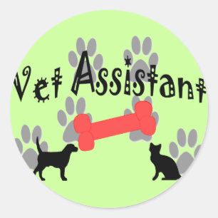 Vet Assistant-cadeaus Ronde Sticker