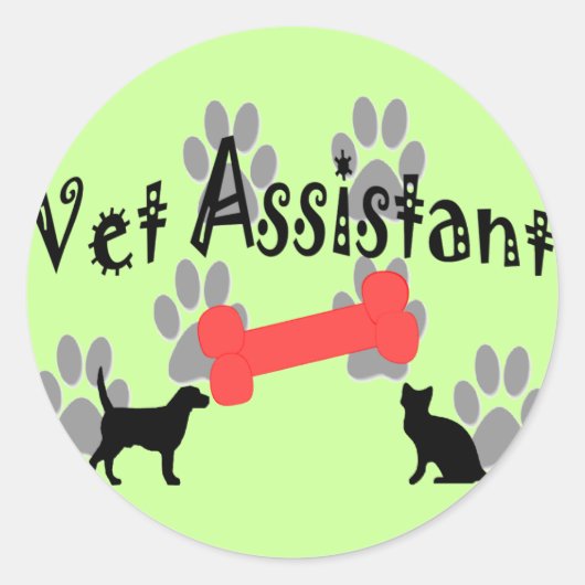 Vet Assistant-cadeaus Ronde Sticker (Voorkant)