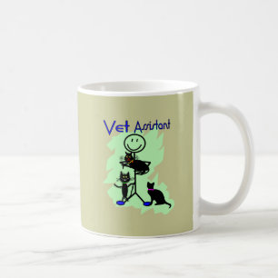Vet Assistant-stickpersoon met zwarte katten Koffiemok