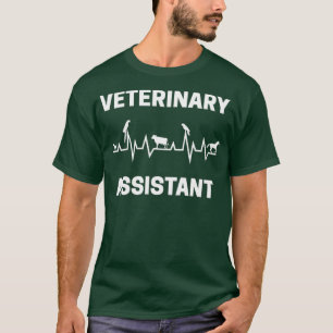 Vet assistent hartslag bij dieren Diergeneeskundig T-shirt