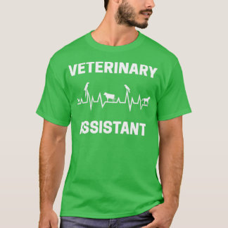 Vet assistent hartslag bij dieren Diergeneeskundig T-shirt