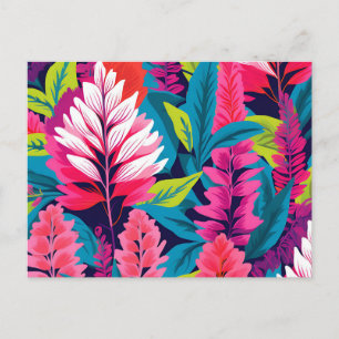 Vet Astilbe Bloemen Pop Art Pattern Briefkaart