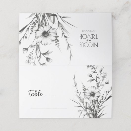 Vet B&W Wildflower (Buitenkant ongevouwen)