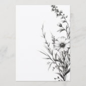 Vet B&W Wildflower Menu (Achterkant)