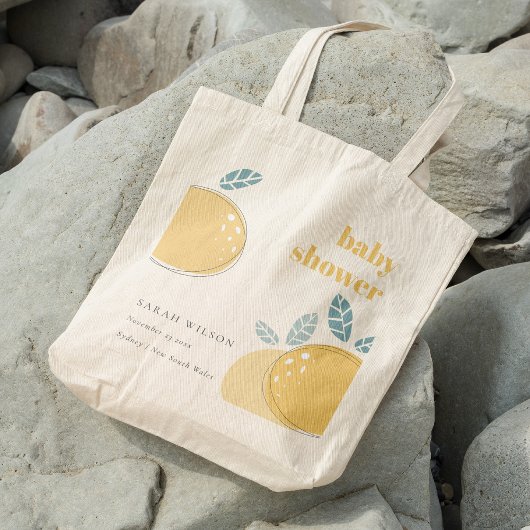 Vet Baby shower met Abstract Lemon Fruity Tote Bag