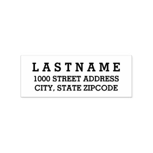 Vet Basic Block Custom Return-adres Rubberstempel