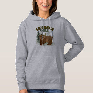 Vet Beer Herfst, Pine Trees Woodland Waterverf Gra Hoodie