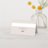 Vet Beige Bruiloft Custom Place Card (Voorkant)