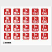 Vet ben mijn Valentijn Vierkante Sticker (Vel)