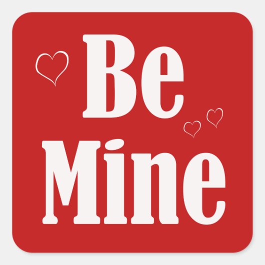 Vet ben mijn Valentijn Vierkante Sticker (Voorkant)