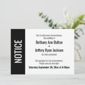 Vet bericht, Uitgestelde bruiloft aankondiging (Staand voorkant)