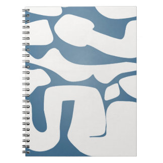Vet Blauw Abstract Blob Pattern Notitieboek