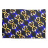 Vet blauw Abstract patroon met blauw bladerblok Kussensloop (Achterkant)