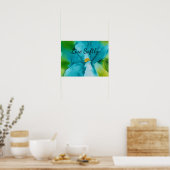 Vet blauw Abstract ventilator Poster Typografie (Keuken)