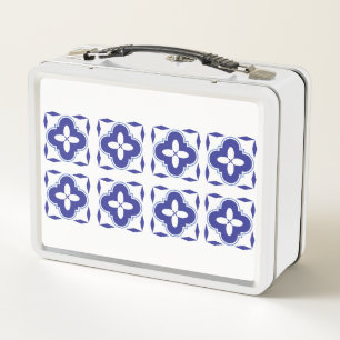 Vet Blauw Azulejo Metal Lunch Box