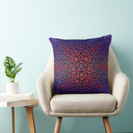 Vet blauw en rood Sierkussen