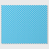 Vet Blauw en Wit Polka Dots Inpakpapier (Vlak)