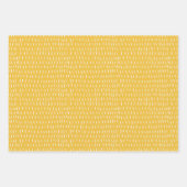 Vet Blauw Geel Abstract Classy Ikat Pattern Inpakpapier Vel (Voorkant 2)