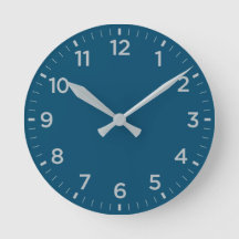 Vet blauw grijs glanzend minimalistisch rond wands