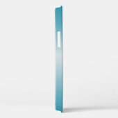 Vet Blauw Metallic Handgeschreven Monogram Case-Mate iPhone Case (Achterkant / Rechts)