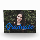 Vet blauw script Afstuderen Fotoblokken (Voorkant)