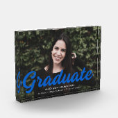 Vet blauw script Afstuderen Fotoblokken (Links)