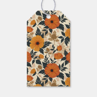 Vet Bloemen Geometrie Gift Labels Cadeaulabel