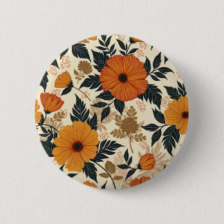 Vet Bloemgeometrie Buttonnen Ronde Button 5,7 Cm
