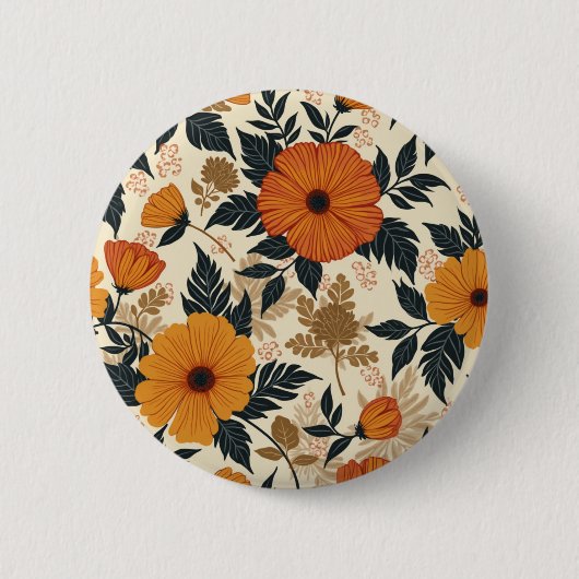 Vet Bloemgeometrie Buttonnen Ronde Button 5,7 Cm (Voorkant)