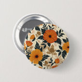 Vet Bloemgeometrie Buttonnen Ronde Button 5,7 Cm (Voorkant /achterkant)